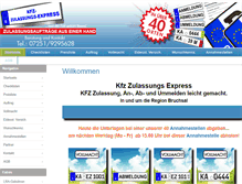 Tablet Screenshot of kfzzulassungsexpress.de